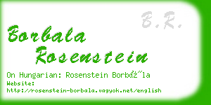 borbala rosenstein business card